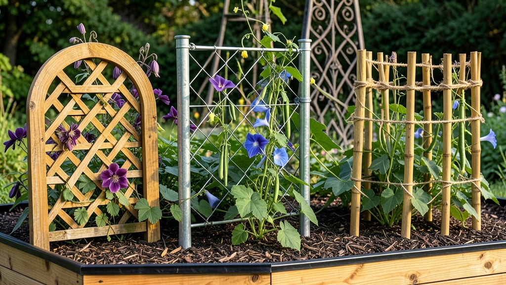 Garden Bed Trellis Ideas: 12 Space-Saving Structures for Climbing Plants